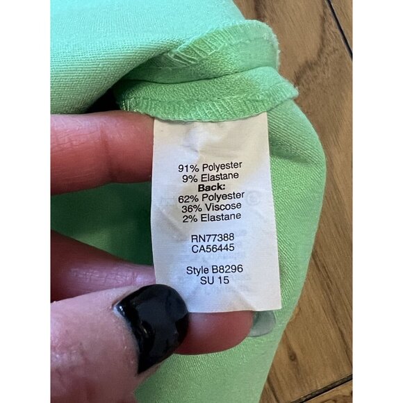 NWT J.Crew Women's Green Sleeveless Scalloped Sheath Dress - Size 0 Classic‎ - Picture 8 of 9